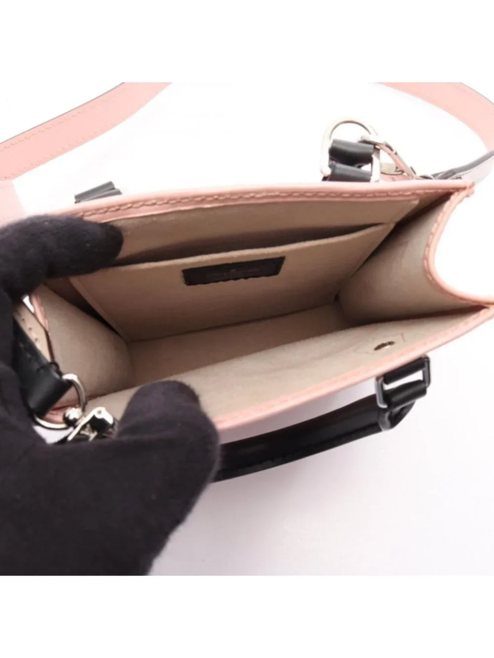 Louis Vuitton Petite Sac Plat 2-Way Rose Ballerina Leather Handbag